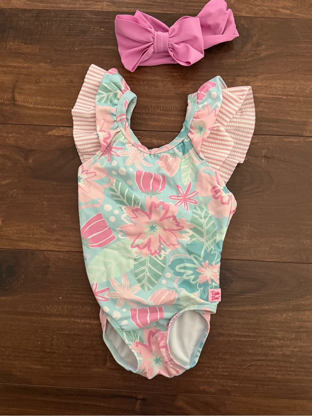 2T Ruffle Butts Swimsuit + Swim Headband